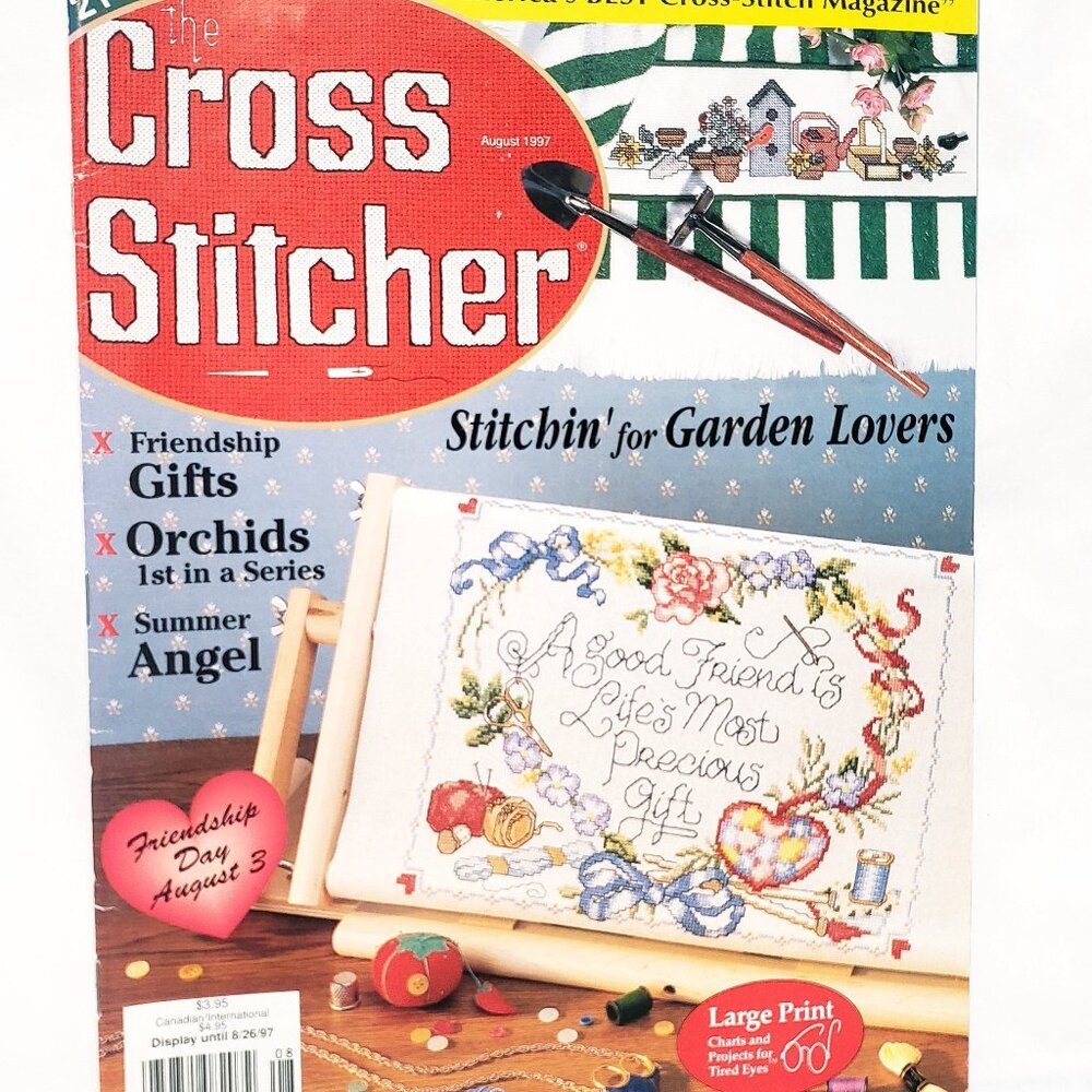 The Cross Stitcher Magazine 21 Patterns 1997 Orchids Summer Angel Garden Lovers